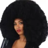 Svart Afro Peruk 60 cm