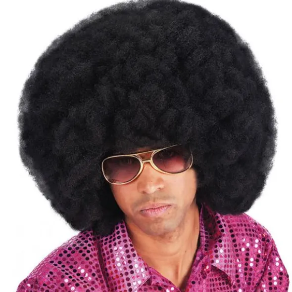 Svart Afro Peruk 40 cm