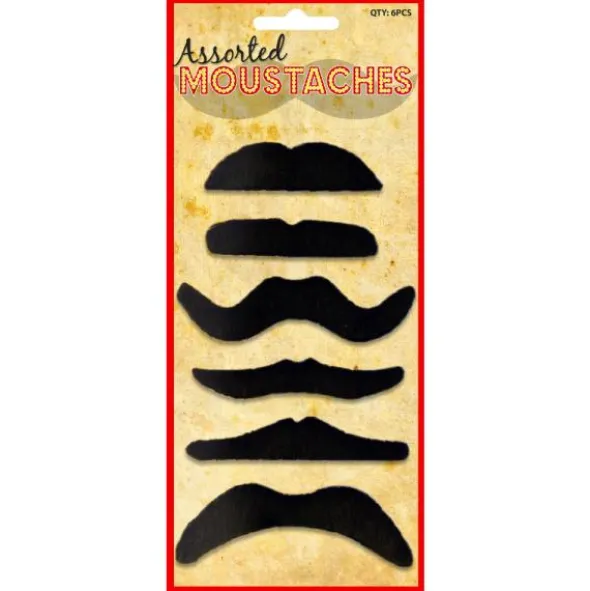 Svarta Mustascher Set