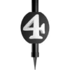 Svart Isfackla med Siffran 4