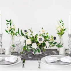 Svart Organzatyg med Glitter