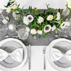 Svart Organzatyg med Glitter