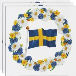 Sverige Servetter Blomkrans