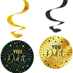 Swirls You Did It Guld/Svart 4-pack