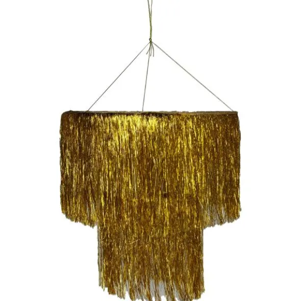 Takdekoration Guldfolie Fransar 50 cm