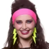 80-tal Örhänge Blixtar Neon Gul Clip-on