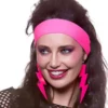 80-tal Örhänge Blixtar Neon Rosa Clip-on