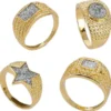 90-tals Bling Ringar 4-pack