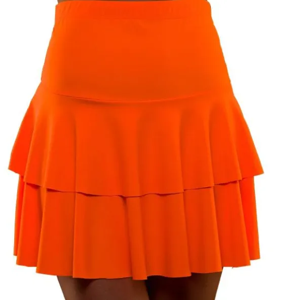 80-tals Disco Kjol Neonorange (Small)