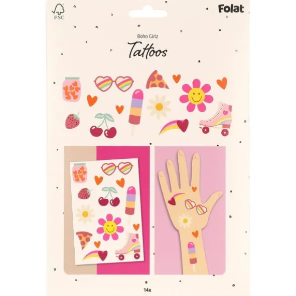 Temporära Tatueringar Boho Girlz 14-pack