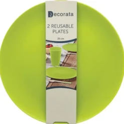Återanvändbara Tallrikar Limegrön Decorata
