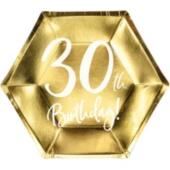 30th Birthday Assietter Guld