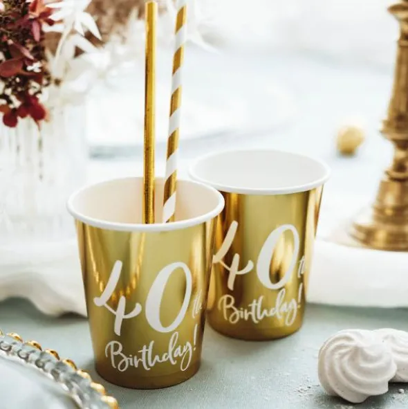 40th Birthday Muggar Guld