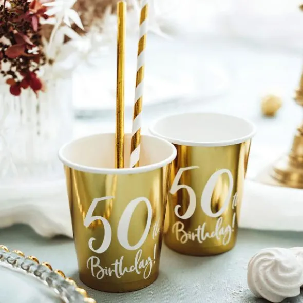 50th Birthday Muggar Guld