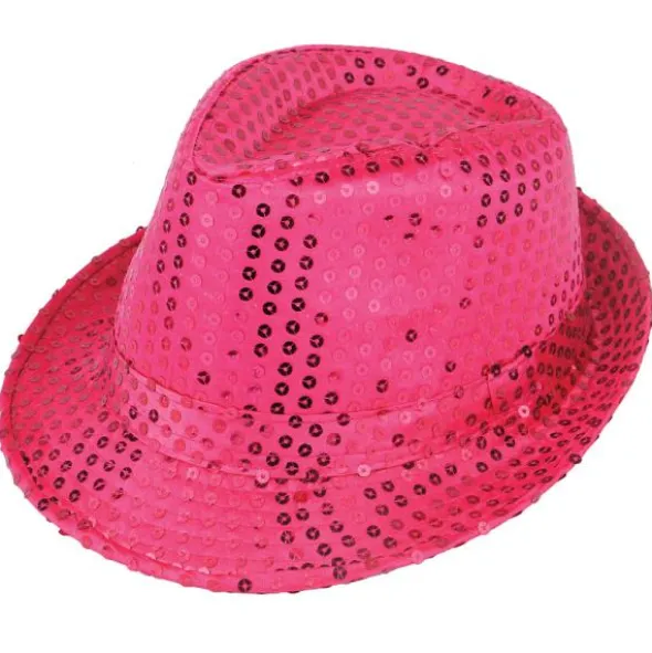 Trilby Hatt Rosa Paljetter