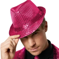 Trilby Hatt Rosa Paljetter