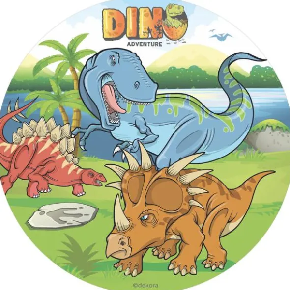 Tårtbild Dinosaurie Dino Adventure A