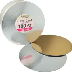 Tårtbrickor Silver & Guld 25 cm 100-pack