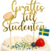 Tårtdekoration Grattis Till Studenten