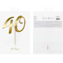 Tårtdekoration 40 Guld