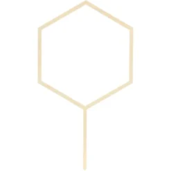 Tårtdekoration Hexagon Trä