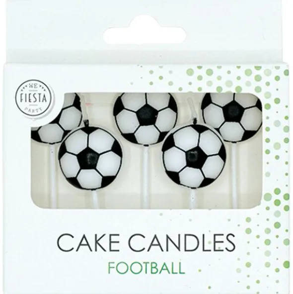 Tårtljus Fotboll 2,4 cm 5-pack