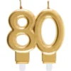 Tårtljus 80 Guld
