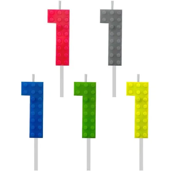 Tårtljus Legoblock (Siffra 0)