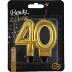 Tårtljus 40 Metallic Guld