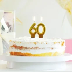 Tårtljus 60 Metallic Guld