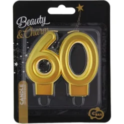 Tårtljus 60 Metallic Guld