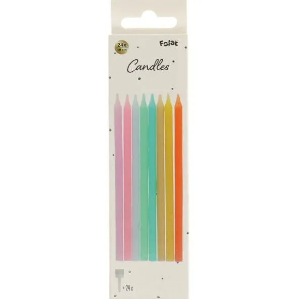 Tårtljus Pastell 10 cm 24-pack