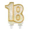 Tårtljus 18 år Glitter