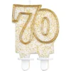 Tårtljus 70 år Glitter