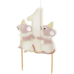 Tårtljus 1 år Möss 6,5 x 7,5 cm