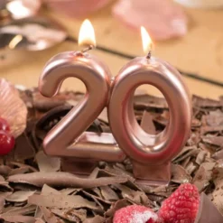 Tårtljus 20 Roseguld