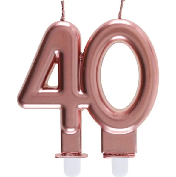 Tårtljus 40 Roseguld