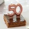 Tårtljus 50 Roseguld
