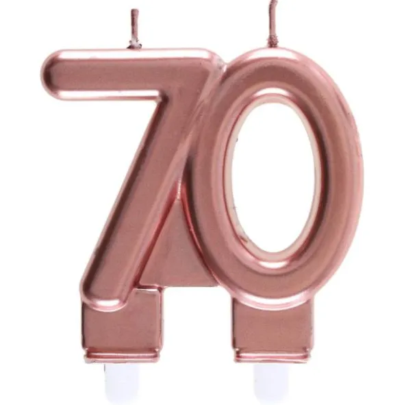Tårtljus 70 Roseguld
