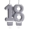 Tårtljus 18 Silver