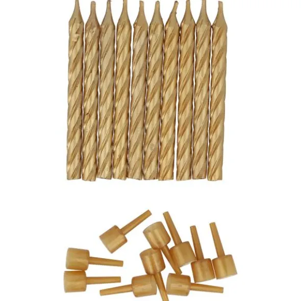 Tårtljus Spiral Guld