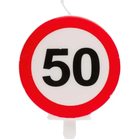 Tårtljus Trafikskylt 50