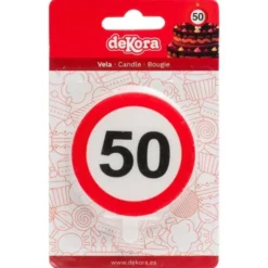 Tårtljus Trafikskylt 50