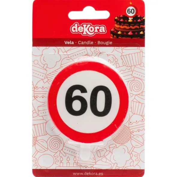 Tårtljus Trafikskylt 60