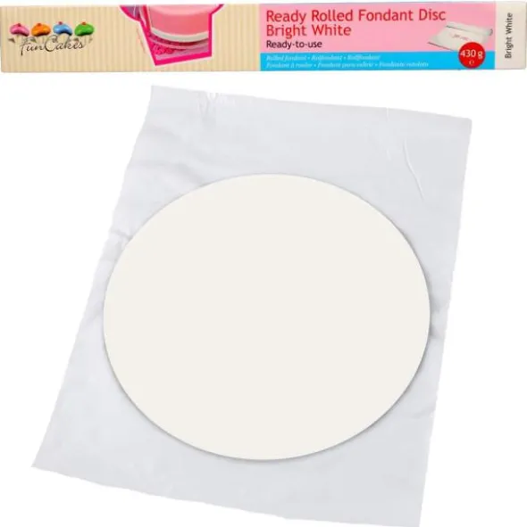 Tårtlock Färdigkavlad Sockerpasta Bright White