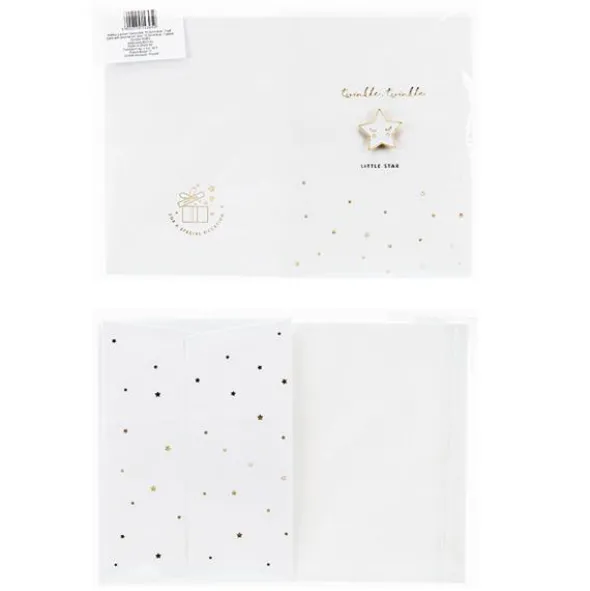 Twinkle Twinkle Little Star Kort med Brosch