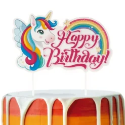 Unicorn Happy Birthday Tårtdekoration