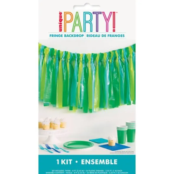 Väggdekoration med Fransar Blå & Grön DIY