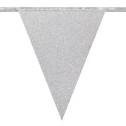 Vimpelgirlang Glitter Glans Silver