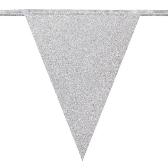 Vimpelgirlang Glitter Glans Silver
